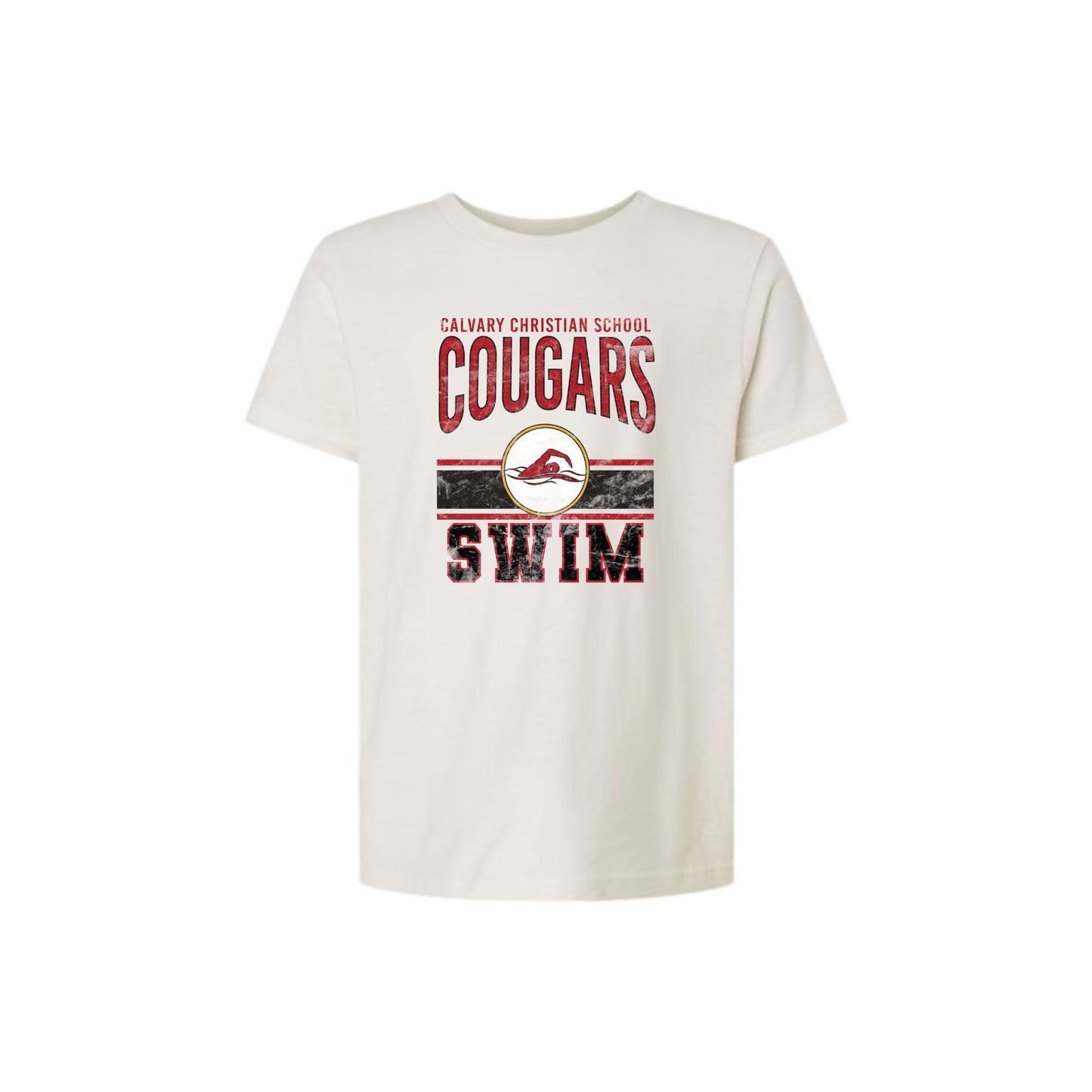 Printed Distressed Cougars Swim T-Shirt | CCSDTG19