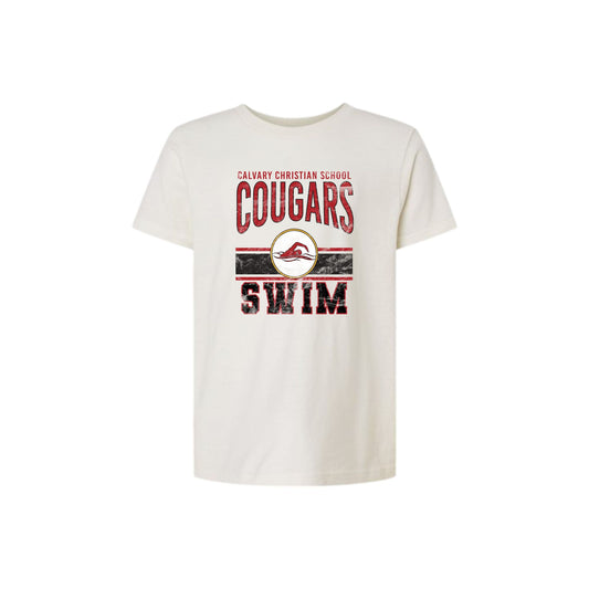 Printed Distressed Cougars Swim T-Shirt | CCSDTG19
