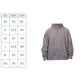 ladies pullover quarter zip size chart