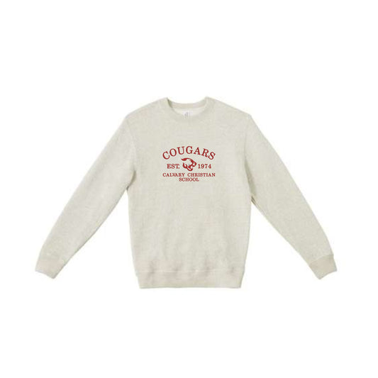 Embroidered Cougars 1974 Cozy Knit Crew | CCSED25