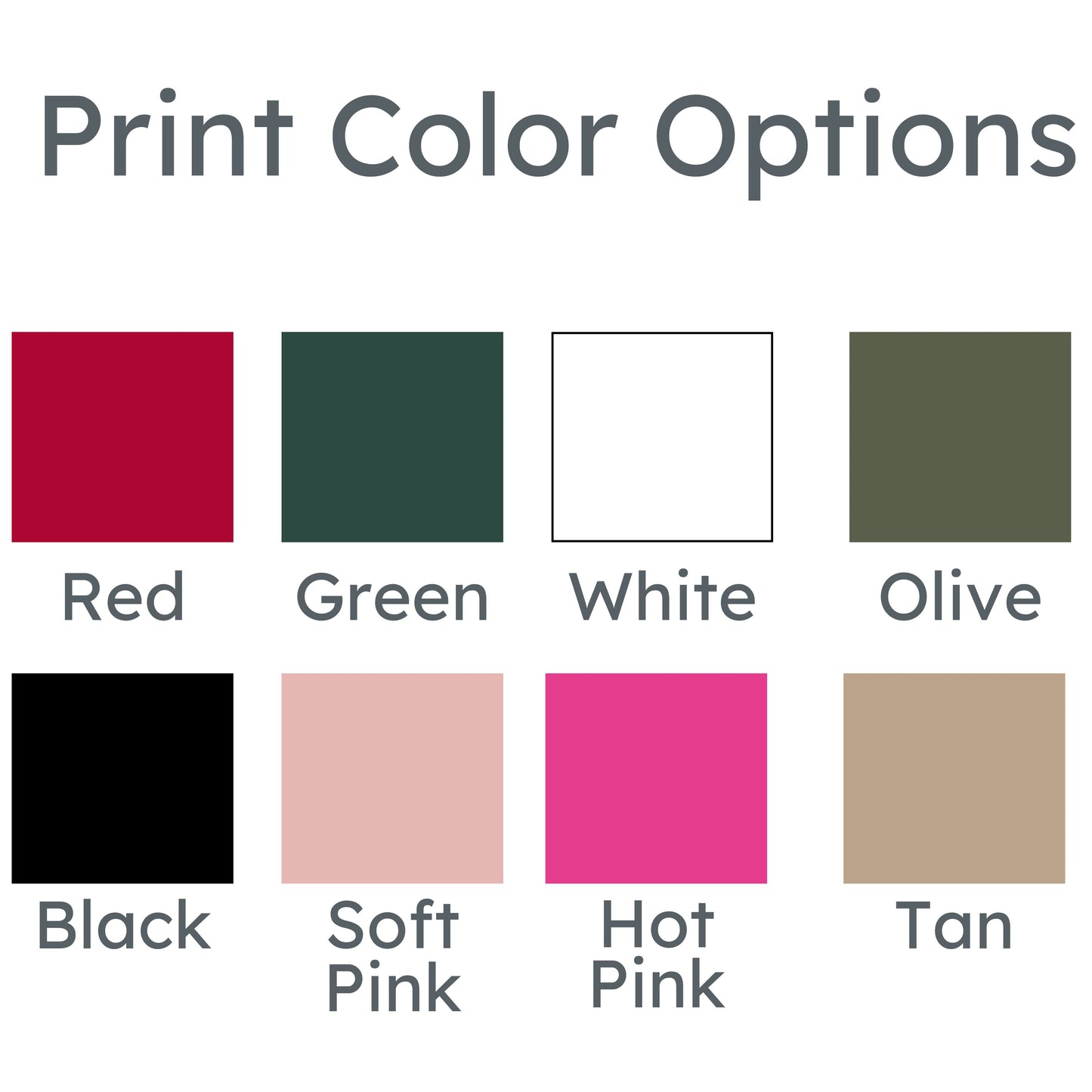 ink color options