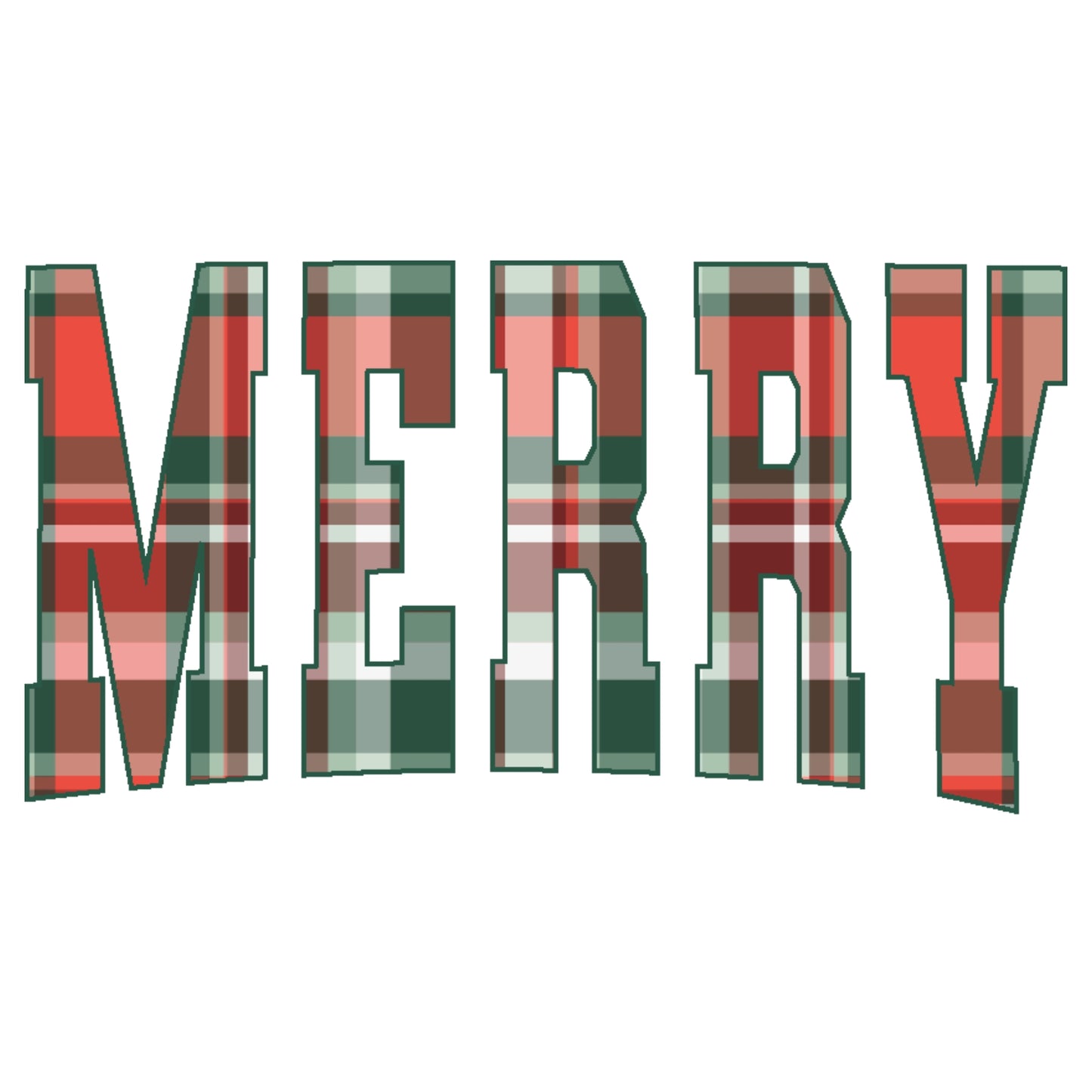 Plaid Merry Crewneck Sweatshirt