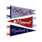'Cape Cod', 'Newport', and 'Montauk' pennant designs 