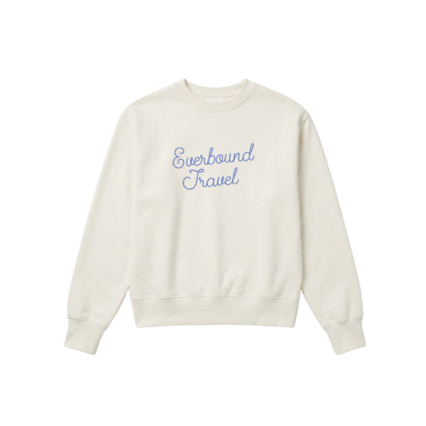 Everbound Premium Embroidered Ladies Boxy Crewneck Sweatshirt
