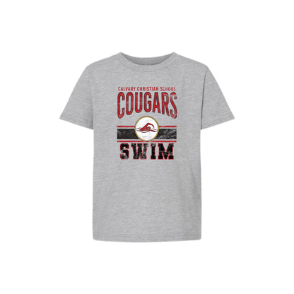 Printed Distressed Cougars Swim T-Shirt | CCSDTG19