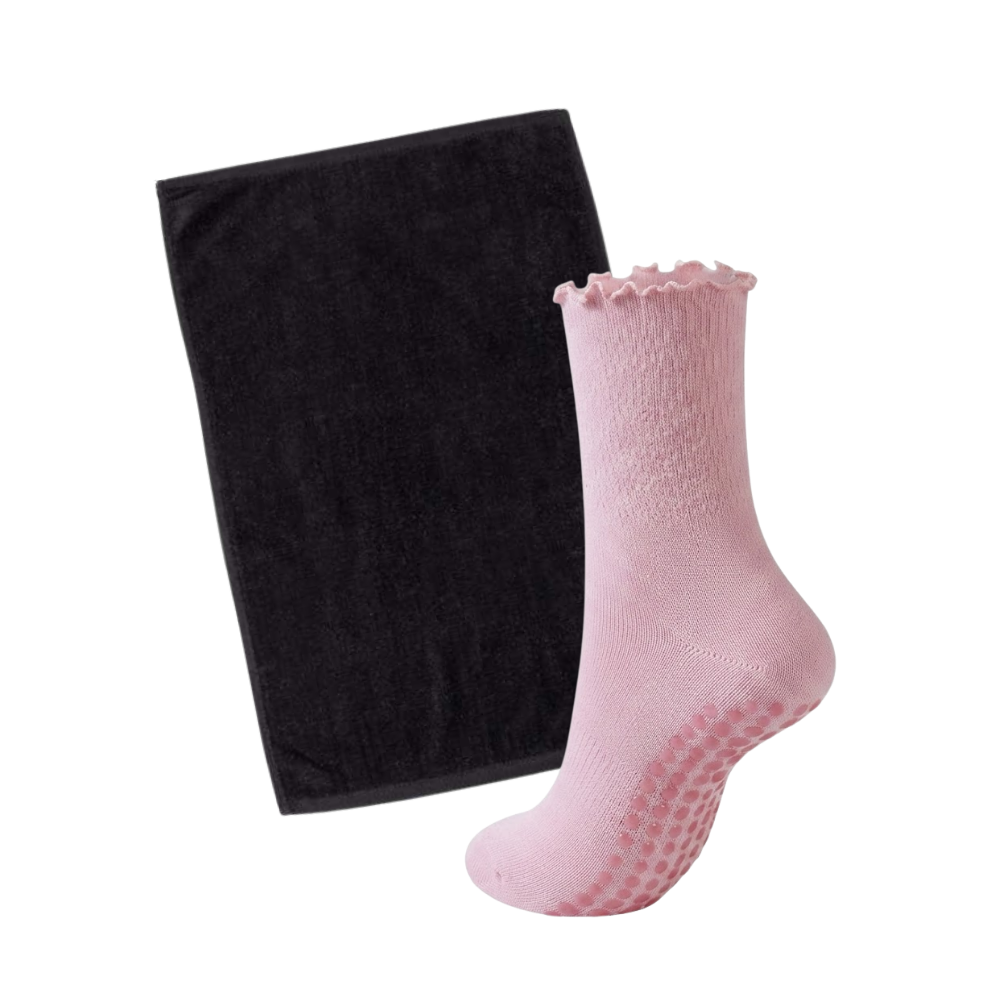 Pilates Accessory Bundle | Custom Grippy Socks and Gym Towel