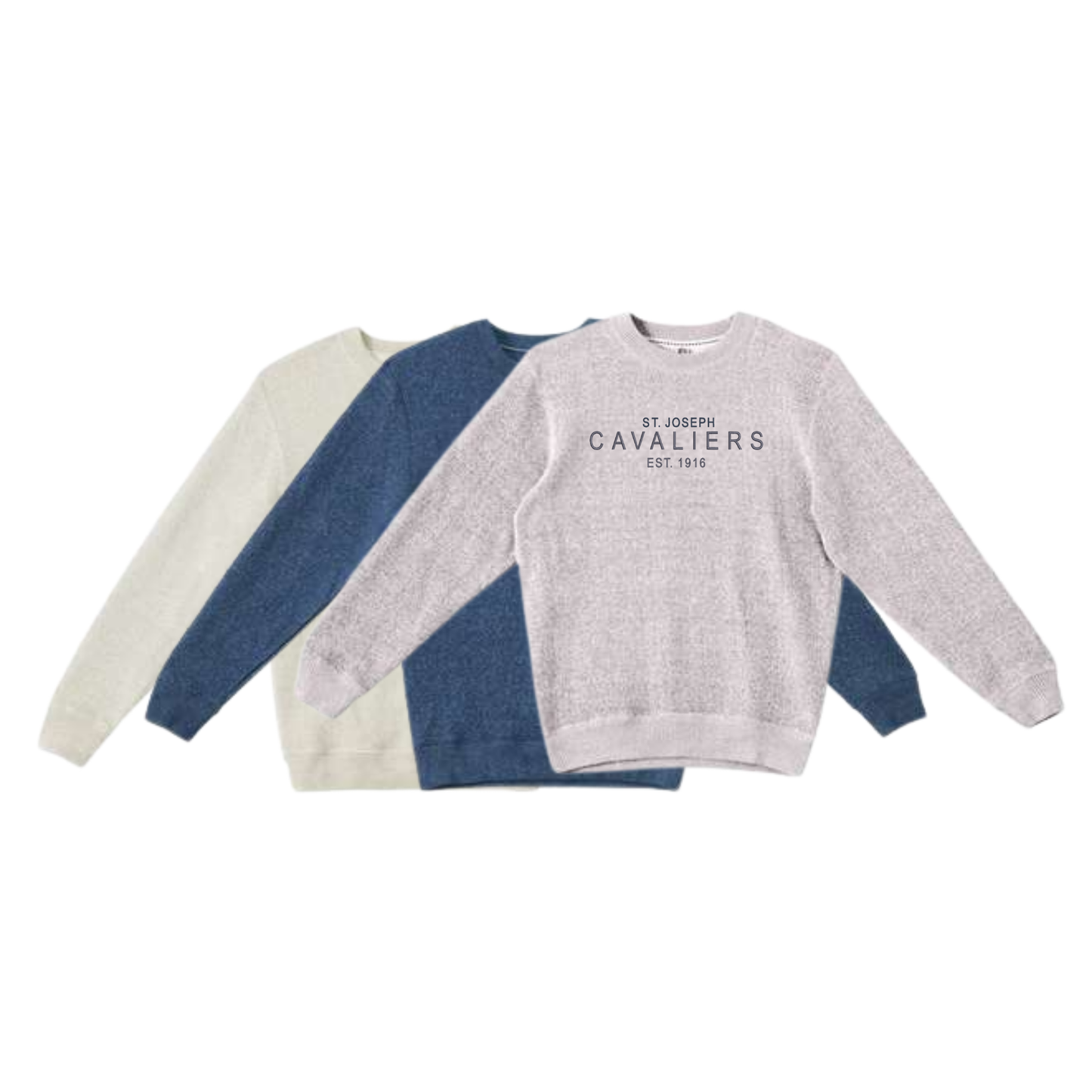 Embroidered St. Joseph Cozy Knit ADULT Crewneck Sweatshirt | SJSEA