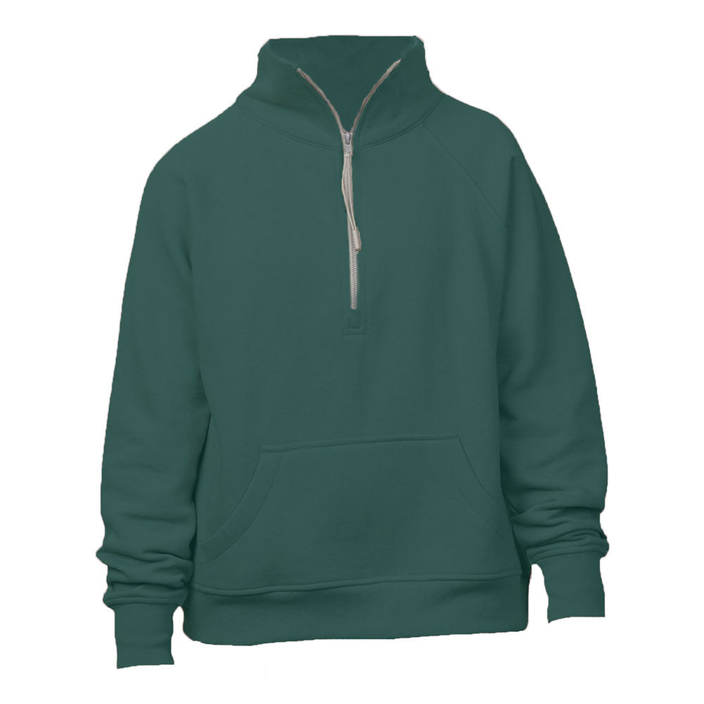 Custom Embroidered Ladies Boxy Quarter Zip Pullover