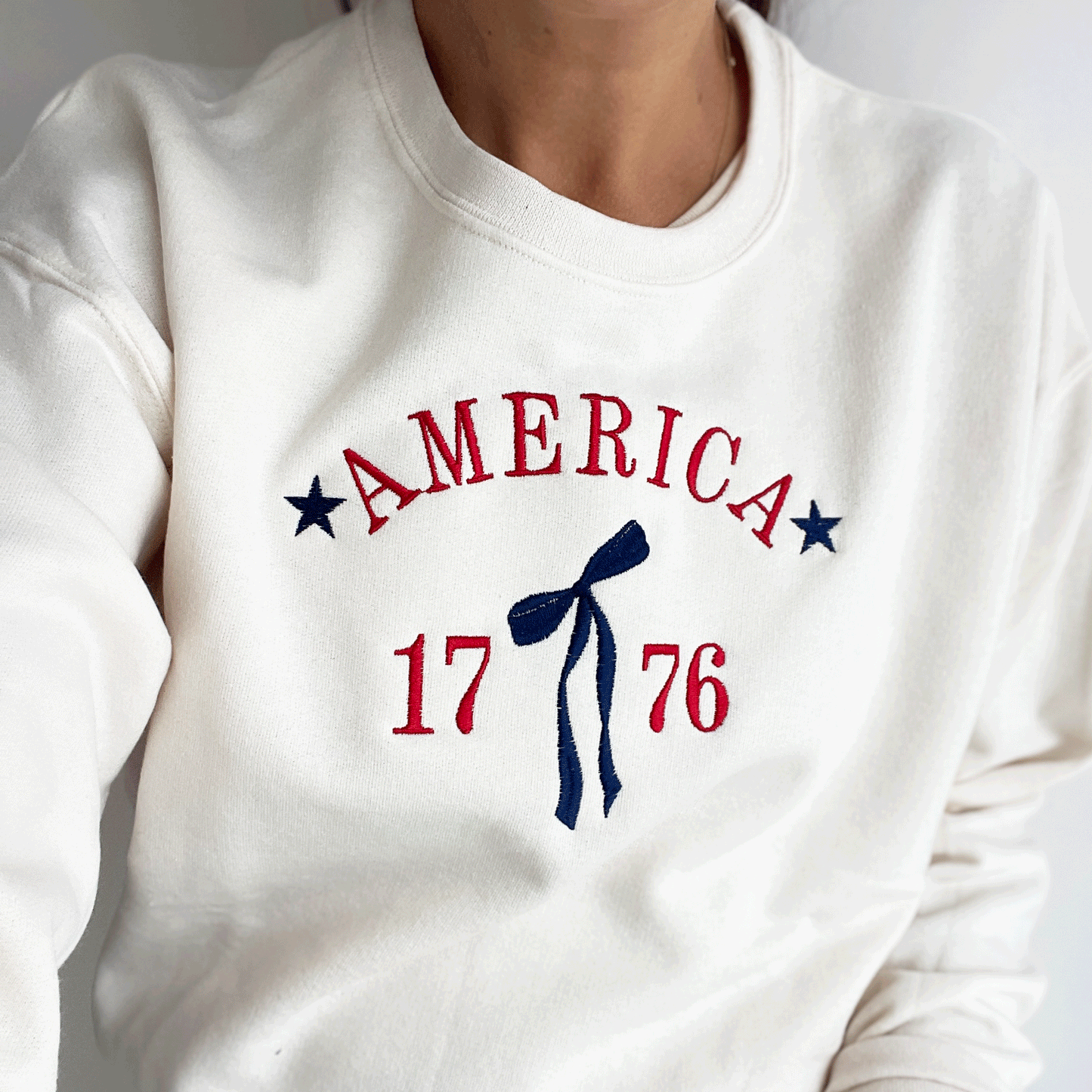 America Bow & 1776 Crewneck Sweatshirt