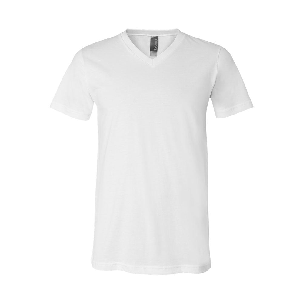white bella and canvas v-neck tee 