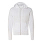 white bella and canvas full zip hooded jacket 