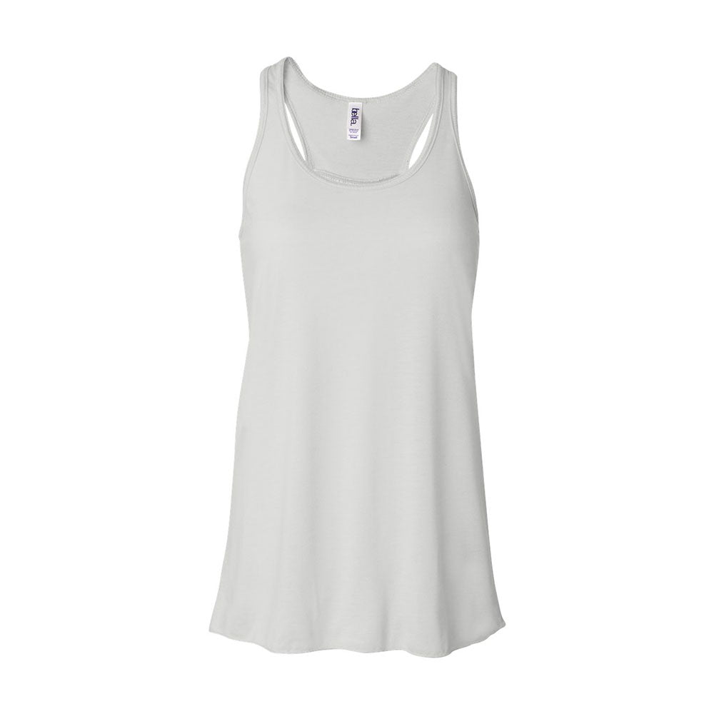 white bella and canvas flowy tank