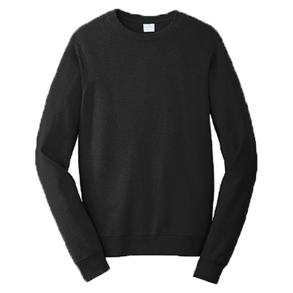 black crewneck sweatshirt