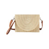 Custom Embroidered Woven Straw Clutch