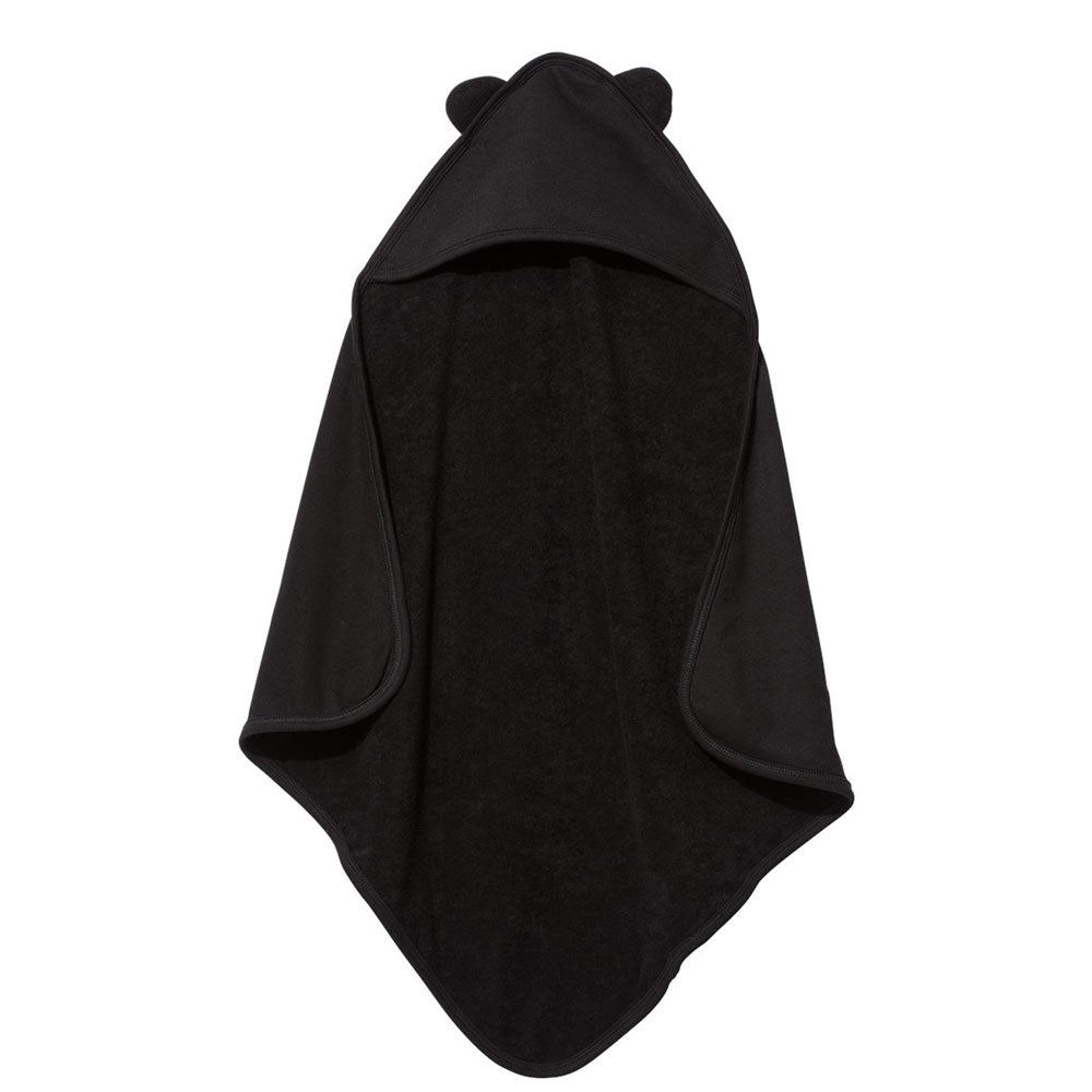 black hooded baby towel