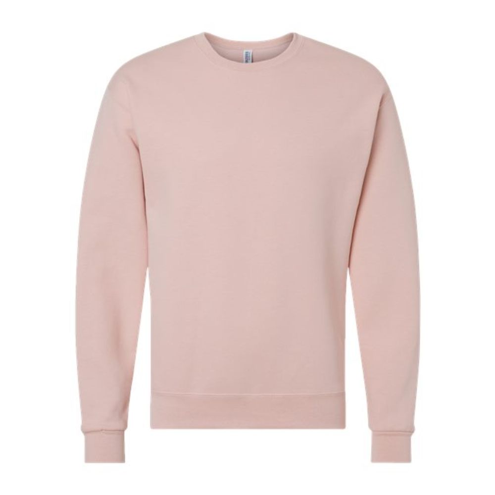 blush pink crewneck sweatshirt