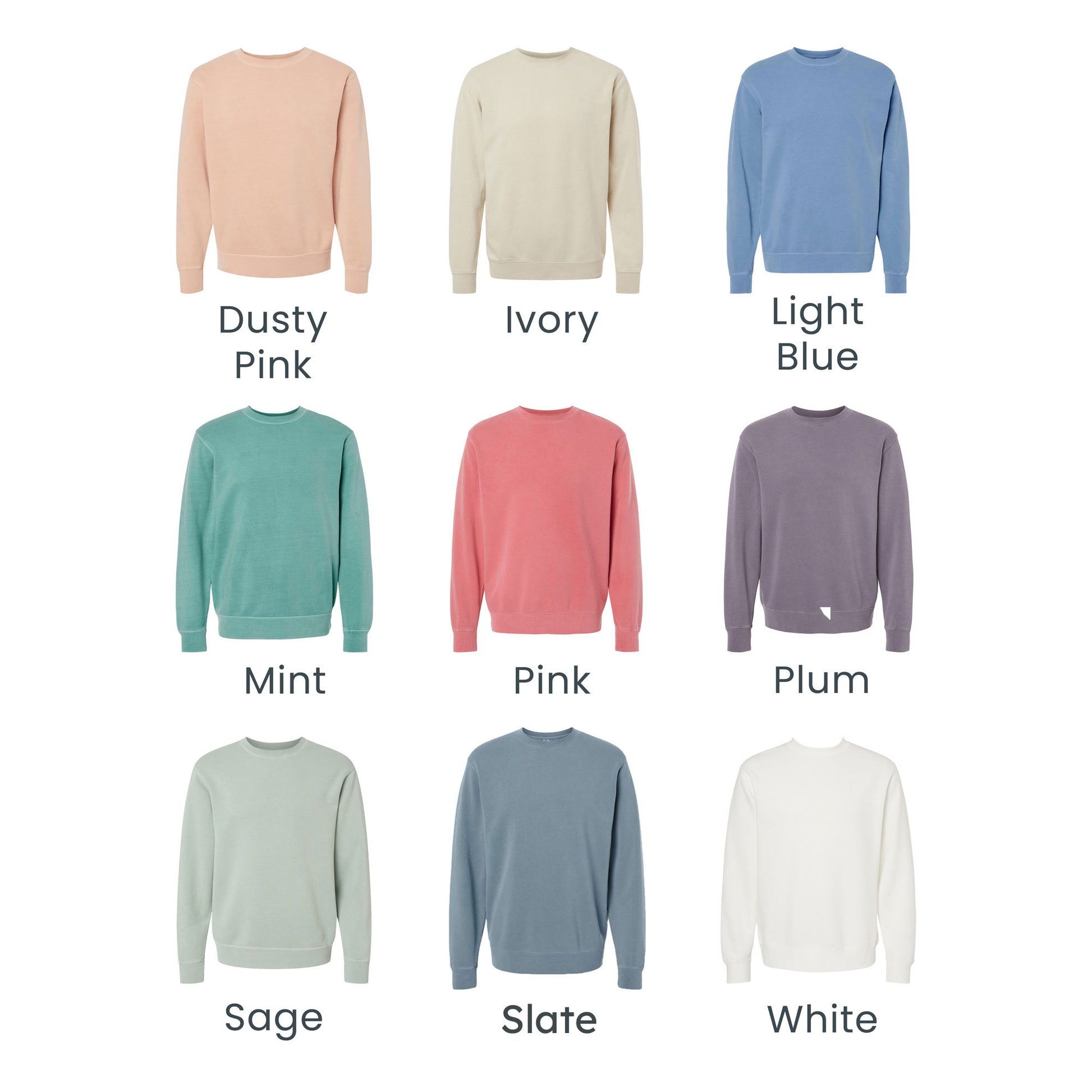 Sweatshirt color sheet