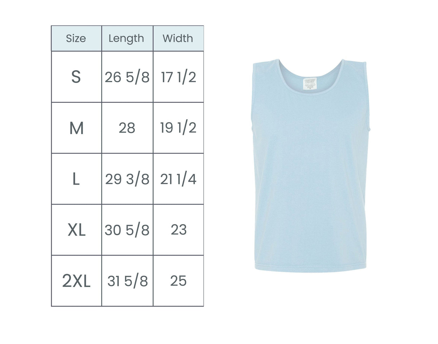 Embroidered Mini Monogram Comfort Color Tank Top