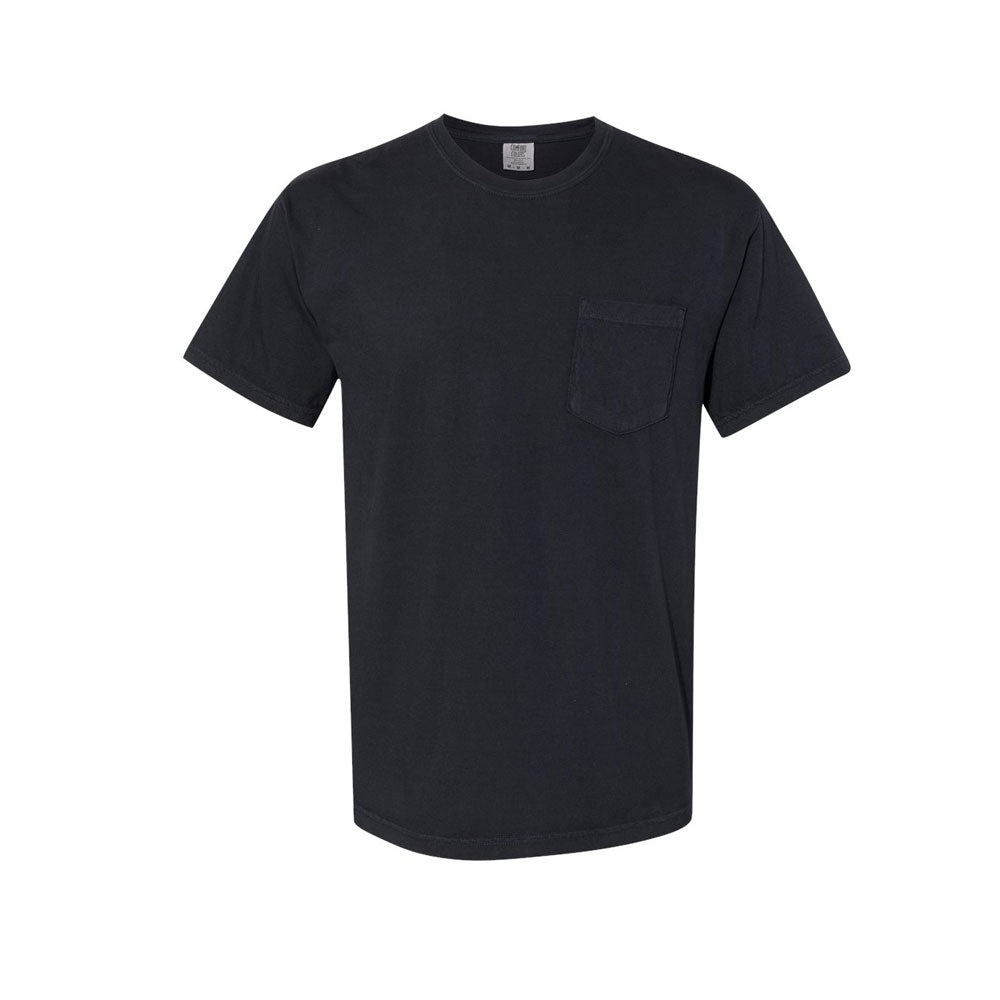 black comfort colors pocket tee