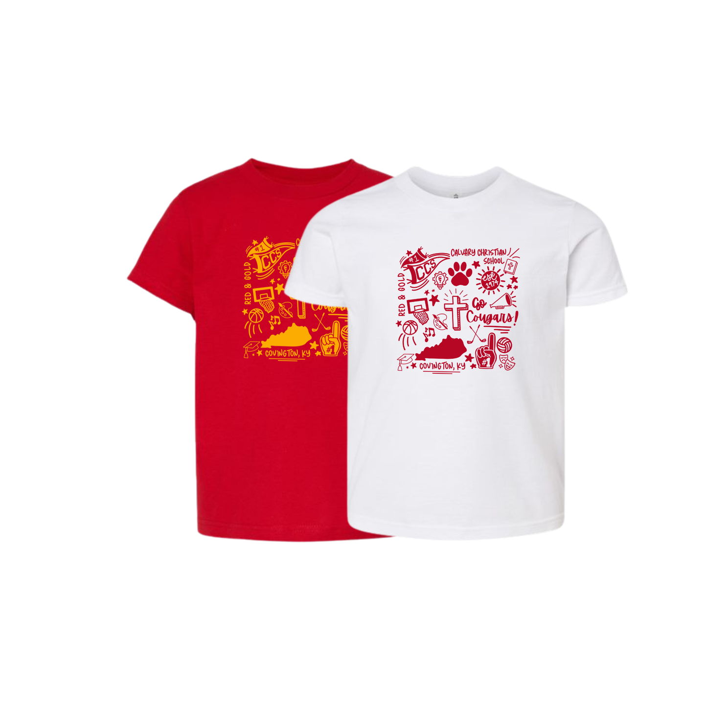 Calvary Christian Doodles T-Shirt | Adult and Youth Fit | CCS Doodle DTF