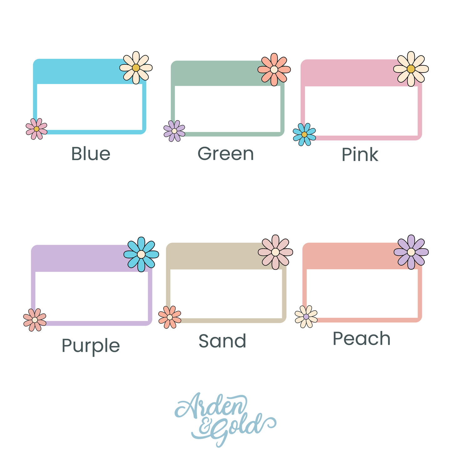 Personalized Teacher Daisy Name Tag Comfort Colors T-Shirt