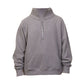 dark heather boxy quarter zip