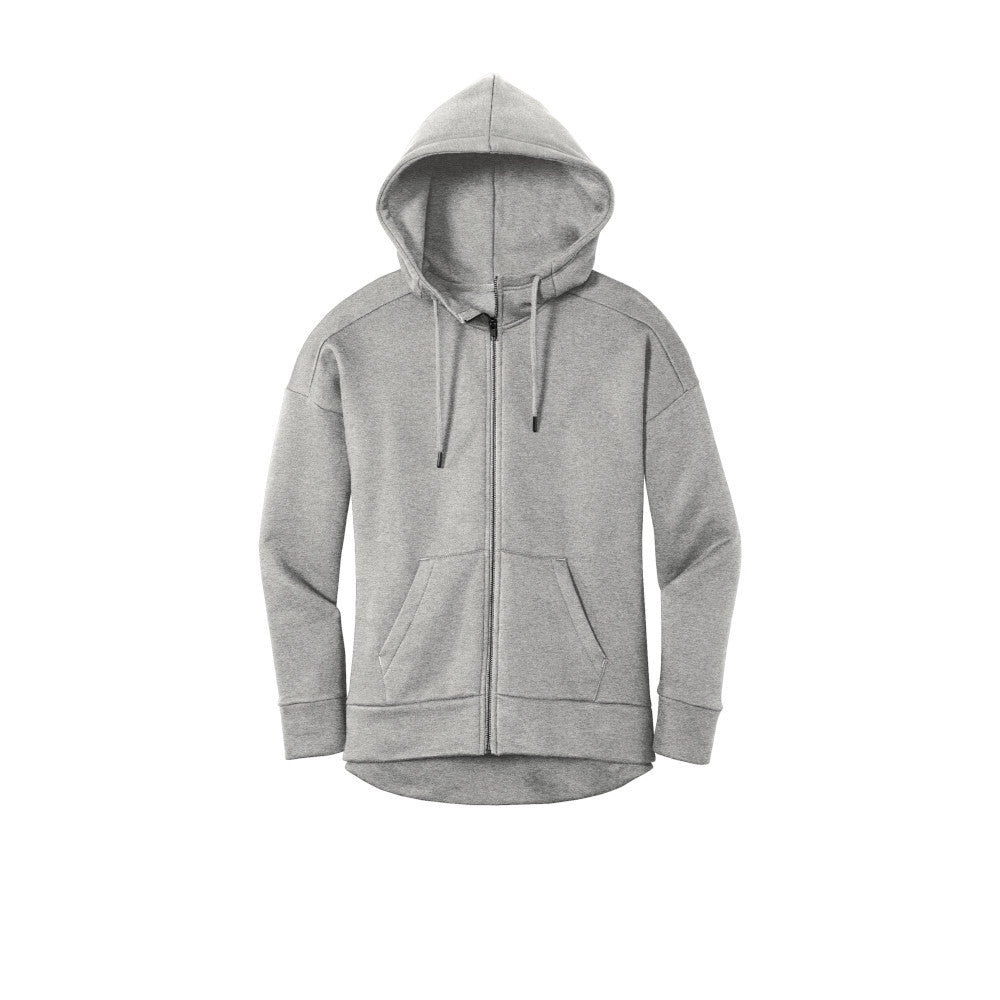 heathered steel full zip jacket