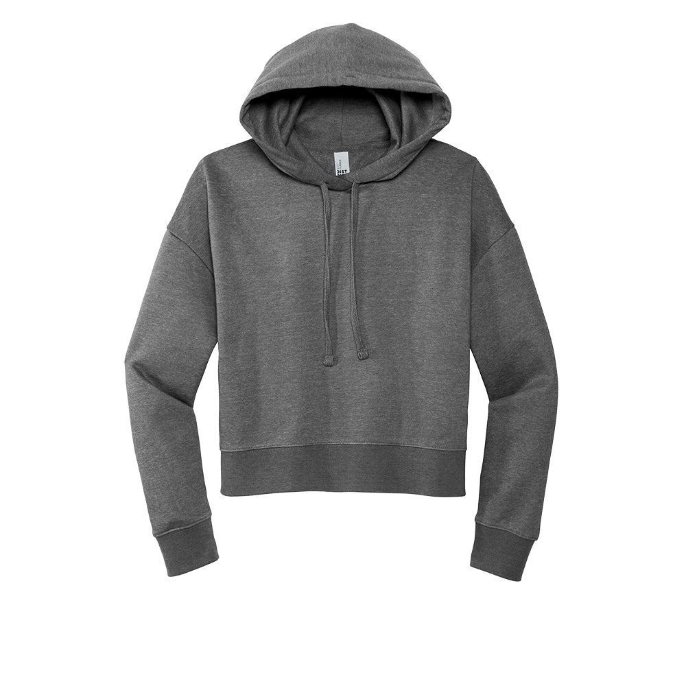 heathered charcoal cropped hoodie