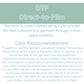 DTF Care Recommendations 