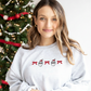 Coquette Santa Embroidered Crewneck Sweatshirt