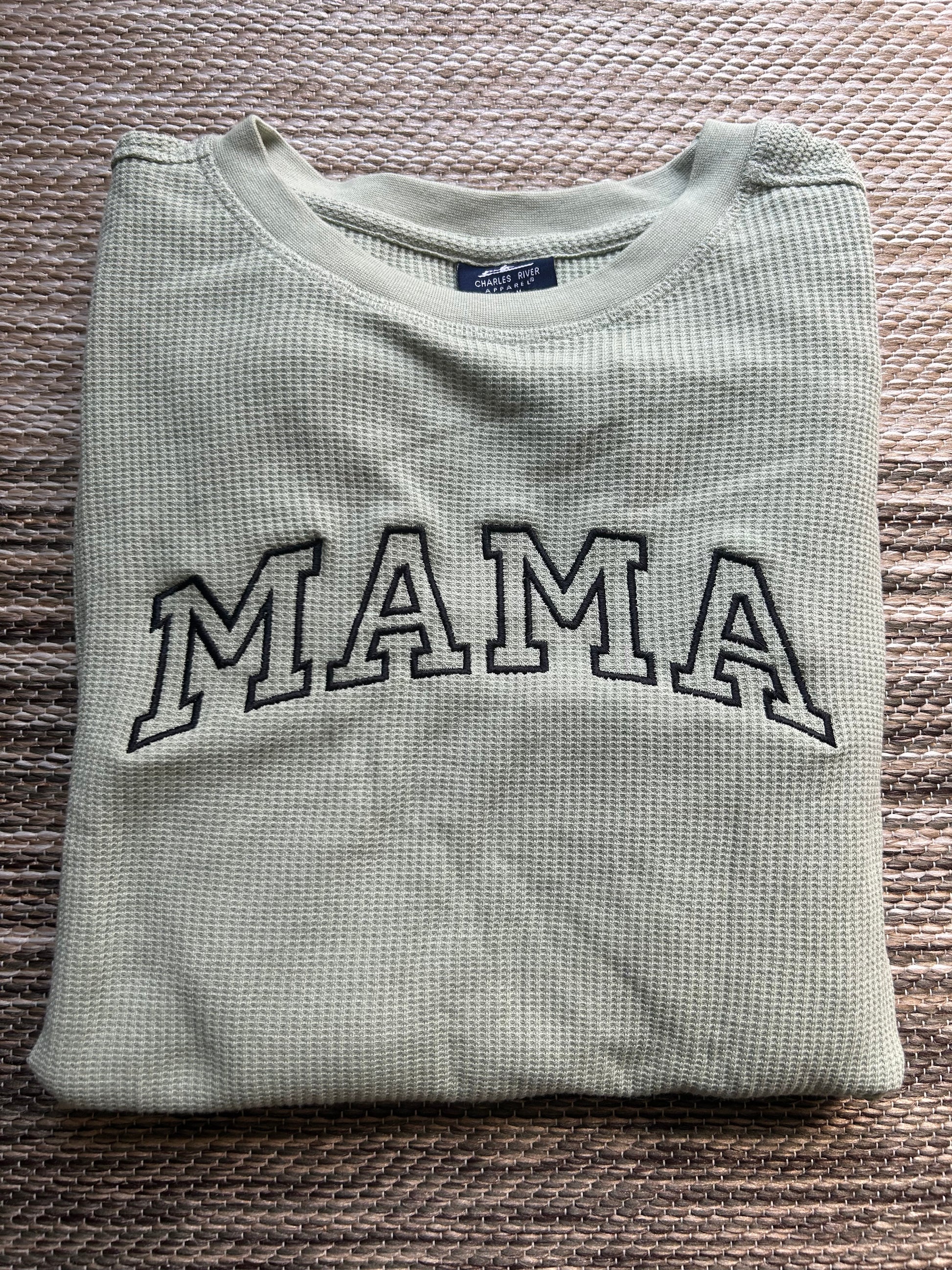 Waffle Knit Mama Crewneck