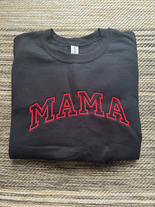 Black MAMA Athletic Block Crewneck Sweatshirt | Medium | Blooper
