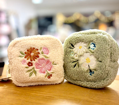 Floral Sherpa Pouch