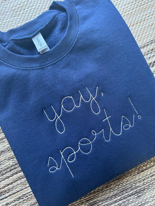 Navy YAY SPORTS Pullover Sweatshirt | XL | yay sports! | Blooper
