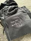 Black Ladies Personalized Stethoscope Hooded Full Zip Sweatshirt | 3XL | Tricia, DNP | Blooper