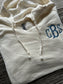 Ivory Curved Hem High-Lo Monogrammed Sweatshirt Hoodie | 2XL | CBS | Blooper