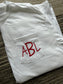 White Monogrammed Long Sleeve Pocket T-Shirt | XL | ABL | Blooper