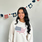 USA Embroidered 'Cross Stitch' Unisex Sweatshirt