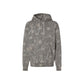 Gray hoodie with a subtle pattern on a white background