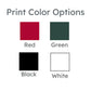 Ink color options: red, green, black, white