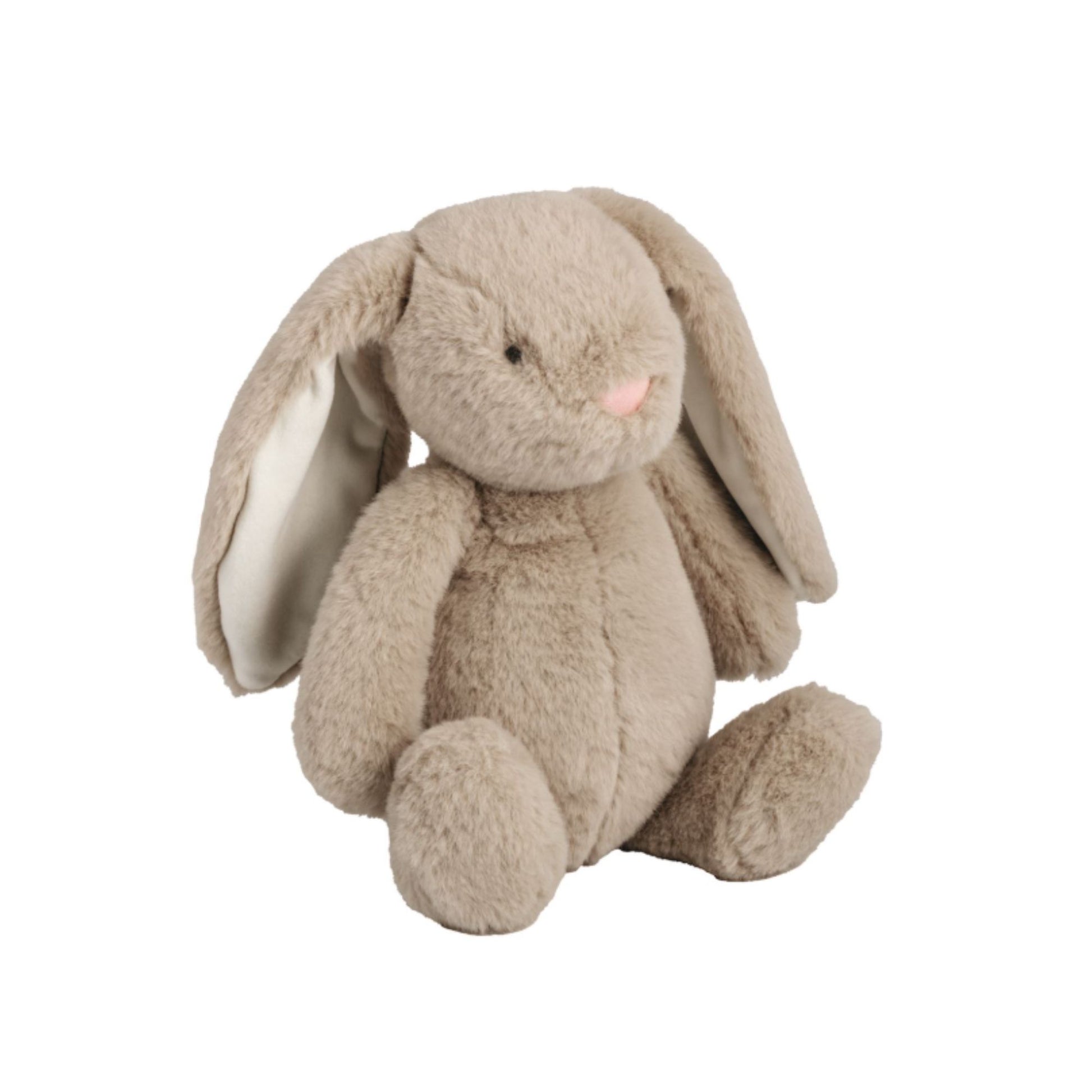 Plush toy rabbit on a white background
