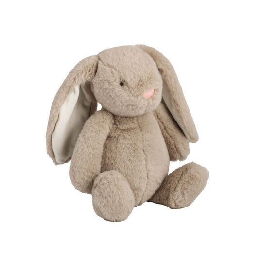 Plush toy rabbit on a white background