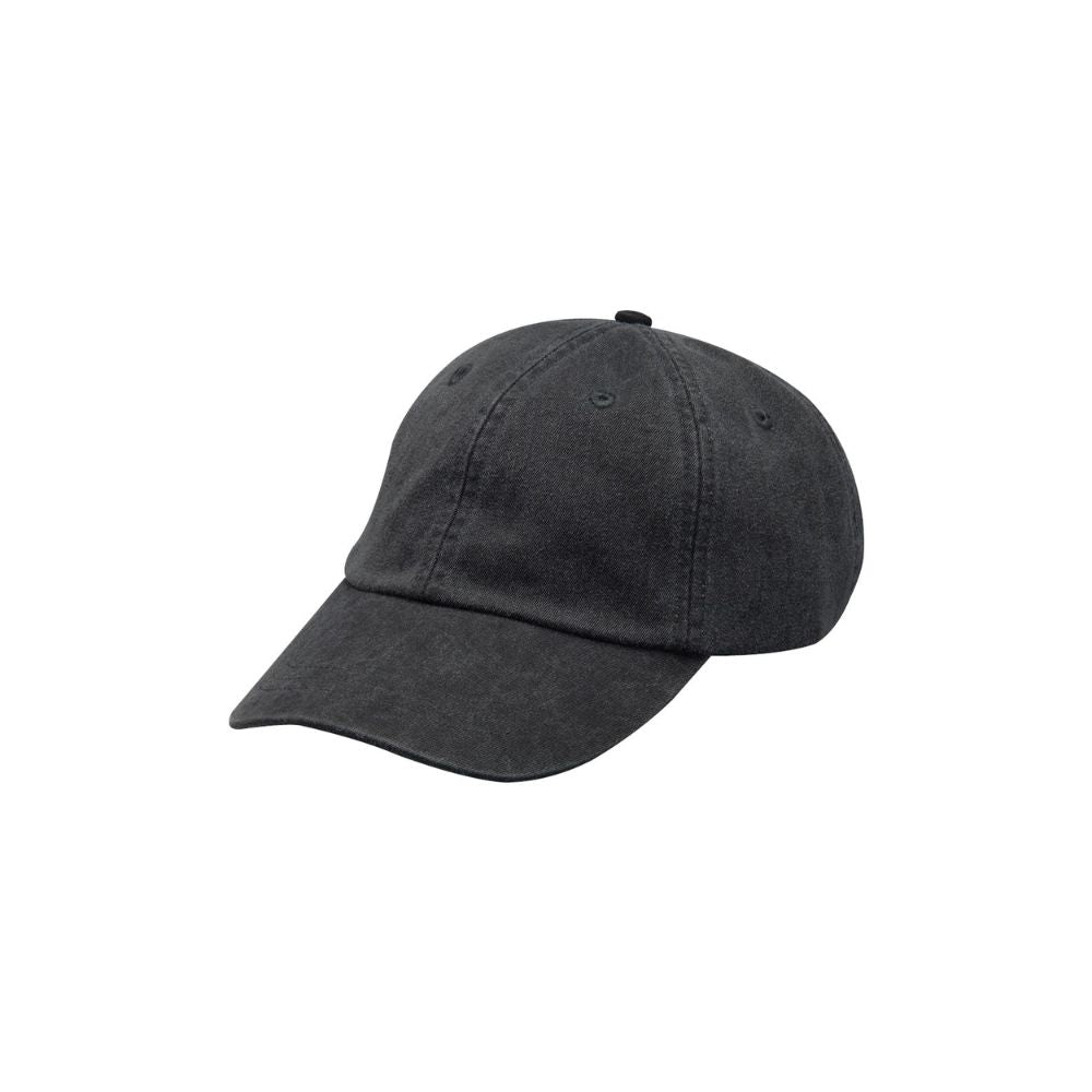 Black baseball cap on a white background