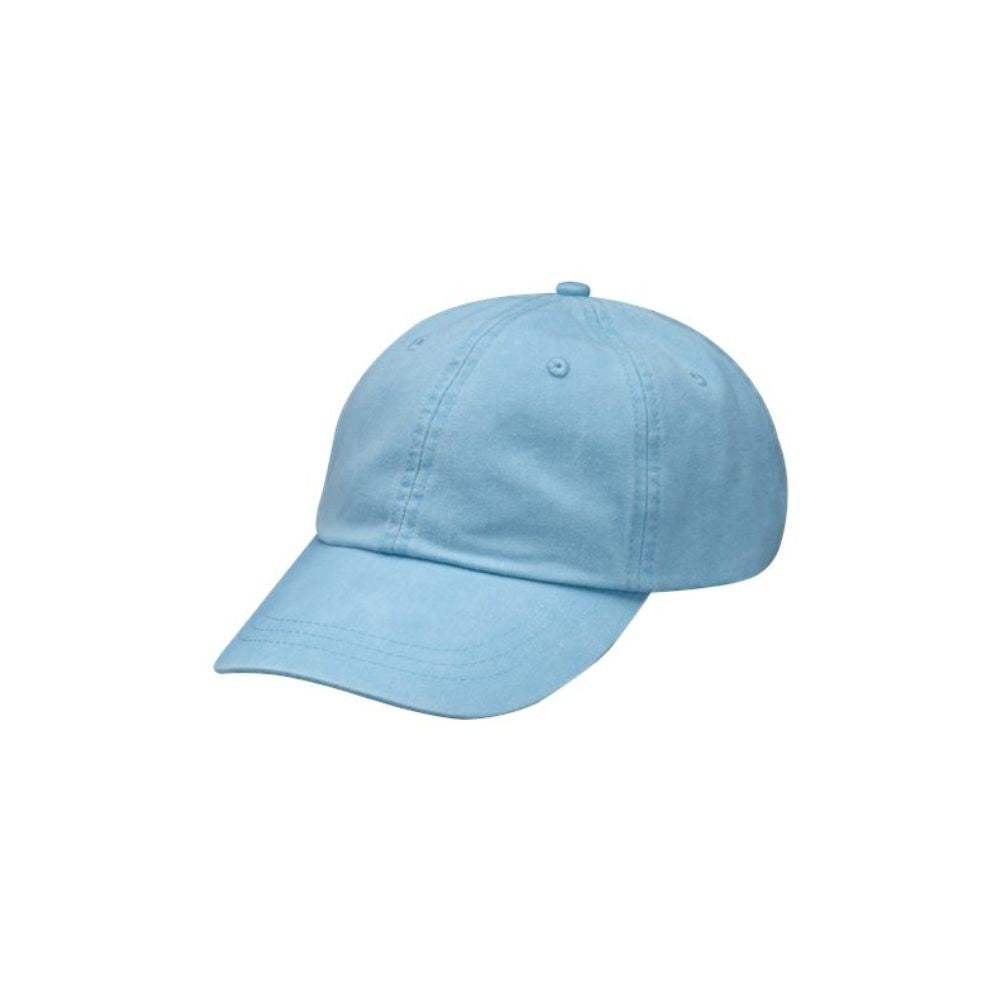 Light blue baseball cap on a white background