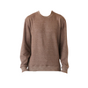 terra brown cozy knit crew