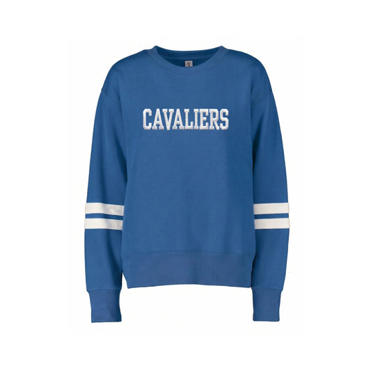 *Preorder* Ladies 3D Puff Cavaliers Vintage Varsity Boxy Crew  | SJS DTF PUFF5