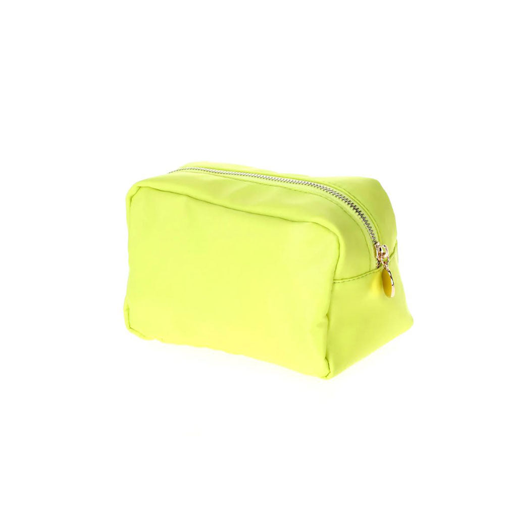neon yellow nylon pouch