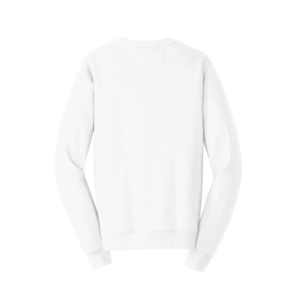 white crewneck sweatshirt