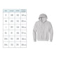 full zip jacket size chart