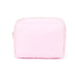 pink nylon makeup bag